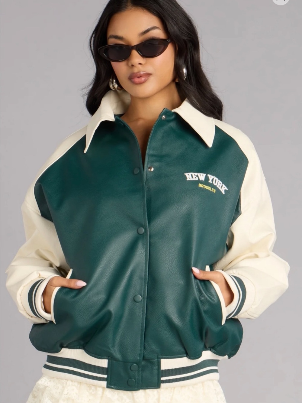 Play It Cool Varsity Bomber Jacket-S/M
